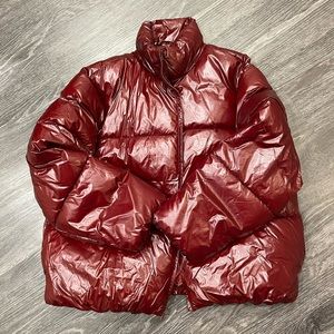 WOMENS RED PUFFER JACKET